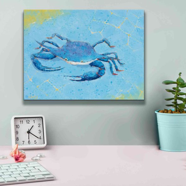 Blue Crab V  by Phyllis Adams, Canvas Wall Art For Discount