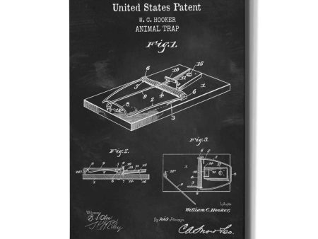 Trap Blueprint Patent Chalkboard,  Canvas Wall Art Fashion