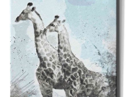 Two Giraffes  by Linda Woods, Canvas Wall Art Online Sale