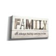 Family is Always Having Someone to Love  by Lori Deiter, Canvas Wall Art Online