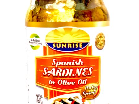 Sunrise Spanish Sardines in Olive Oil- Spicy distributed by Sunrise For Sale