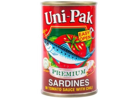 Unipak Sardines in Tomato Sauce Chili 425g distributed by Sunrise Cheap