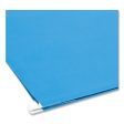 Hanging Pockets With Full-height Gusset, 1 Section, 3  Capacity, Legal Size, 1 5-cut Tabs, Sky Blue, 25 box Hot on Sale