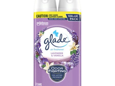 Air Freshener, Lavender And Vanilla, Scent, 8.3 Oz Aerosol Spray, 2 pack, 3 Packs carton Hot on Sale