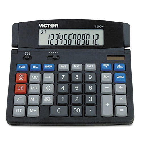 1200-4 Business Desktop Calculator, 12-digit Lcd Online now