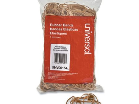 Rubber Bands, Size 54 (assorted), Assorted Gauges, Beige, 1 Lb Box Fashion