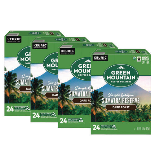 Fair Trade Organic Sumatran Extra Bold Coffee K-cups, 96 carton Supply