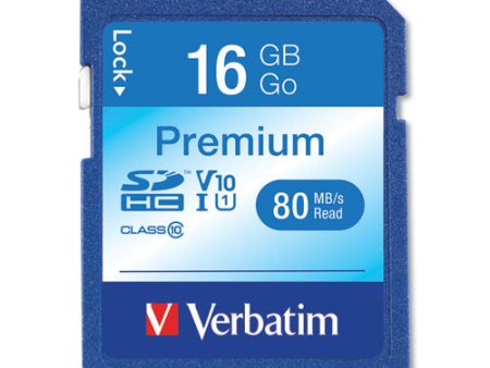 16gb Premium Sdhc Memory Card, Uhs-i V10 U1 Class 10, Up To 80mb s Read Speed Hot on Sale