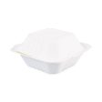 Bagasse Food Containers, Hinged Lid, 6 X 6 X 3.19, White, Sugarcane, 125 sleeve, 4 Sleeves carton Cheap