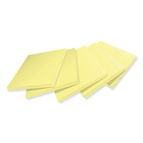 100% Recycled Paper Super Sticky Notes, 3  X 3 , Canary Yellow, 70 Sheets pad, 5 Pads pack Online now