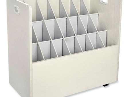 Mobile Roll File, 21 Compartments, 30.25w X 15.75d X 29.25h, Tan on Sale