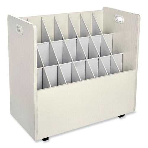 Mobile Roll File, 21 Compartments, 30.25w X 15.75d X 29.25h, Tan on Sale