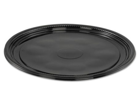 Caterline Casuals Thermoformed Platters, 12  Diameter, Black. Plastic, 25 carton Cheap