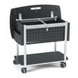 Scoot Mobile File, Metal, 2 Shelves, 2 Bins, 29.75  X 18.75  X 27 , Black silver Sale