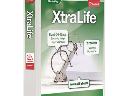 Xtralife Clearvue Non-stick Slant-d Ring Binder, 3 Rings, 1.5  Capacity, 11 X 8.5, White Online Sale