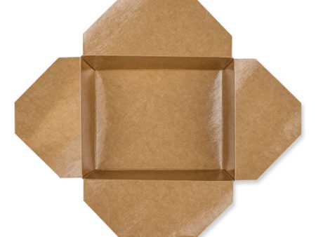 Reclosable Kraft Take-out Box, 54 Oz, Brown, Paper, 200 carton on Sale