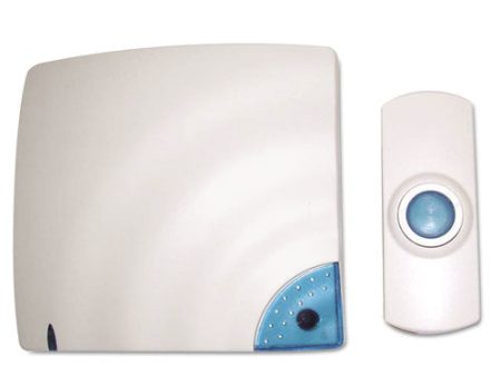 Wireless Doorbell, Battery Operated, 1.38 X 0.75 X 3.5, Bone Cheap