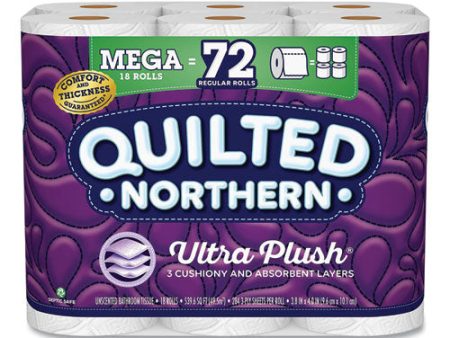 Ultra Plush Bathroom Tissue, Mega Rolls, Septic Safe, 3-ply, White, 284 Sheets roll, 18 Rolls carton Cheap