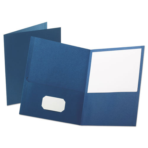 Leatherette Two Pocket Portfolio, 8.5 X 11, Blue blue, 10 pack on Sale