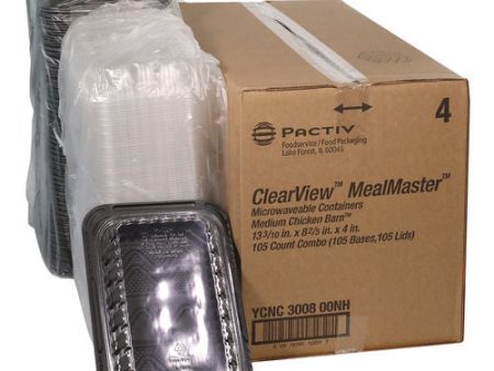 Clearview Mealmaster Chicken Barn, 13.3 X 8.4 X 4, Black clear, Plastic, 105 carton Discount