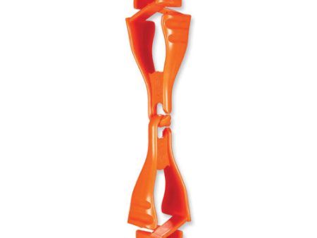 Squids 3400 Dual Clip Glove Clip Holder, 1 X 1 X 6.5, Acetal Copolymer, Orange Hot on Sale