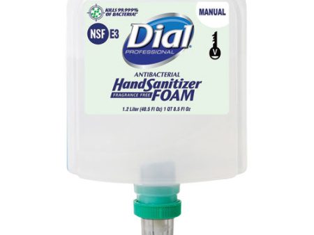 Antibacterial Foaming Hand Sanitizer Refill For Dial 1700 V Dispenser, Fragrance-free, 1.2 L, 3 carton For Sale