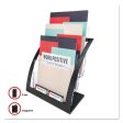 3-tier Literature Holder, Leaflet Size, 11.25w X 6.94d X 13.31h, Black For Sale