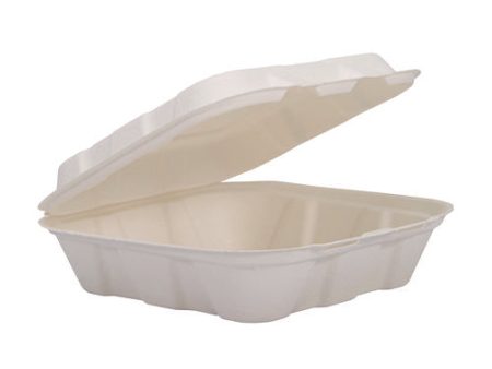 Compostable Molded Fiber Hinged Trays, Proplanet Seal, 8.03 X 8.38 X 1.93, Ivory, 200 carton Online