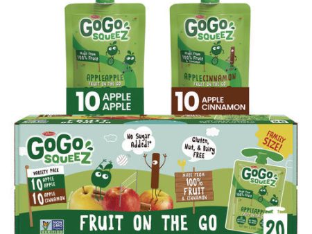 Fruit On The Go, (10) Apple (10) Apple Cinnamon, 3.2 Oz Pouch, 20 box Online Sale