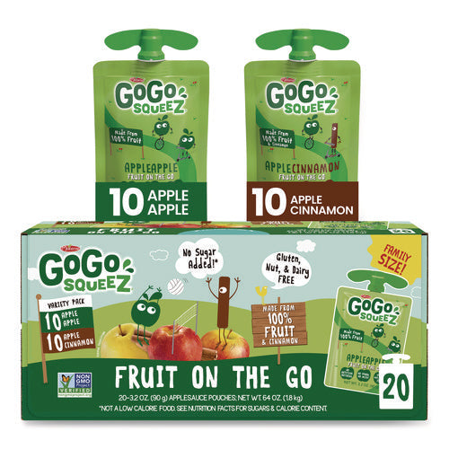 Fruit On The Go, (10) Apple (10) Apple Cinnamon, 3.2 Oz Pouch, 20 box Online Sale