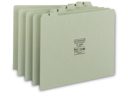 100% Recycled Daily Top Tab File Guide Set, 1 5-cut Top Tab, 1 To 31, 8.5 X 11, Green, 31 set For Cheap