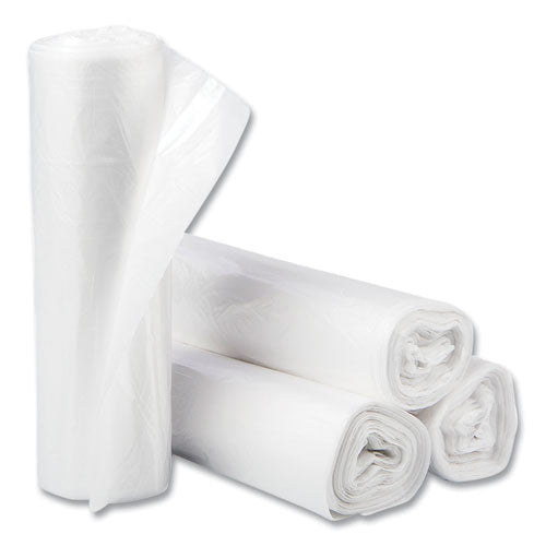 High-density Commercial Can Liners, 30 Gal, 10 Mic, 30  X 37 , Clear, Interleaved Roll, 25 Bags roll, 20 Rolls carton Sale