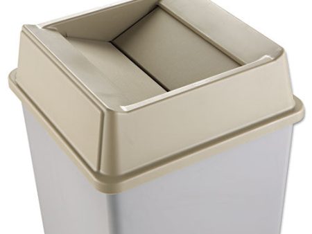 Untouchable Square Swing Top Lid, Plastic, 20.13w X 20.13d X 6.25h, Beige Sale