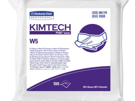 W5 Critical Task Wipers, Flat Double Bag, Spunlace, 9 X 9, Unscented, White, 100 pack, 5 Packs carton Fashion