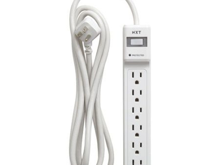 Surge Protector, 6 Ac Outlets, 8 Ft Cord, 900 J, White For Sale