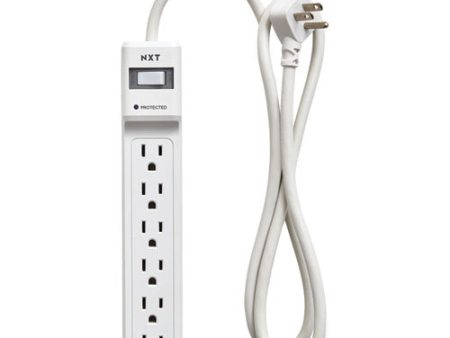 Surge Protector, 6 Ac Outlets, 4 Ft Cord, 600 J, White Online Hot Sale