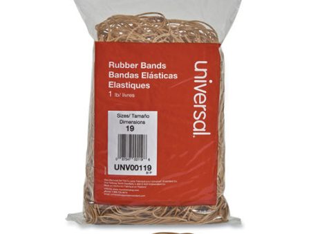 Rubber Bands, Size 19, 0.04  Gauge, Beige, 1 Lb Bag, 1,240 pack Online Hot Sale