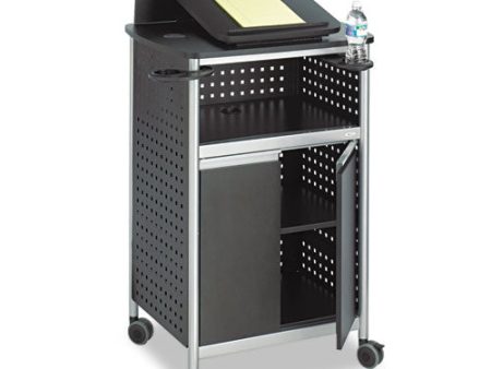 Scoot Multipurpose Mobile Lectern, 28.75 X 22 X 49.75, Black silver Online Sale