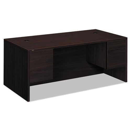 10500 Series Double 3 4-height Pedestal Desk, Left And Right: Box file, 72  X 36  X 29.5 , Mahogany For Cheap