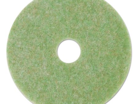 Low-speed Topline Autoscrubber Floor Pads 5000, 20  Diameter, Green amber, 5 carton on Sale