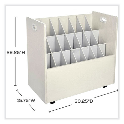 Mobile Roll File, 21 Compartments, 30.25w X 15.75d X 29.25h, Tan on Sale