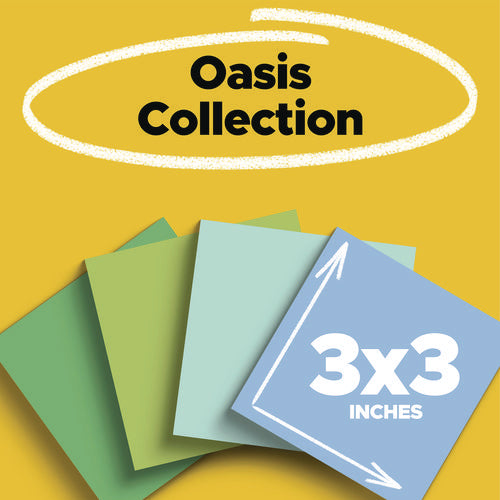 100% Recycled Paper Super Sticky Notes, 3  X 3 , Oasis, 70 Sheets pad, 24 Pads pack Supply