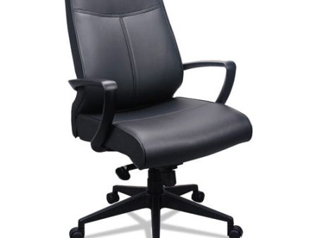 300 Leather High-back Chair, Supports Up To 250 Lb, 19.57  To 22.56  Seat Height, Black Online Hot Sale