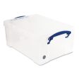 Snap-lid Storage Bin, 2.38 Gal, 10.25  X 14.5  X 6.25 , Clear blue Online now