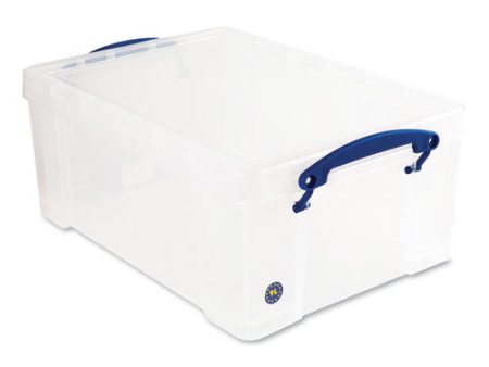 Snap-lid Storage Bin, 2.38 Gal, 10.25  X 14.5  X 6.25 , Clear blue Online now