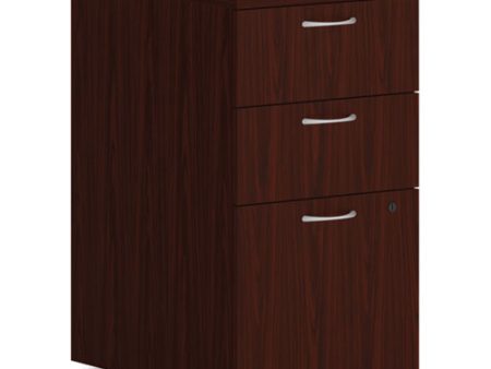 Mod Mobile Pedestal, Left Or Right, 3-drawers: Box box file, Legal letter, Traditional Mahogany, 15  X 20  X 28  Discount