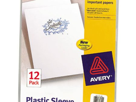 Clear Plastic Sleeves, Letter Size, Clear, 12 pack For Discount