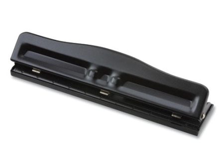 11-sheet Fully Adjustable Two-three-hole Punch, 9 32  Holes, Black on Sale