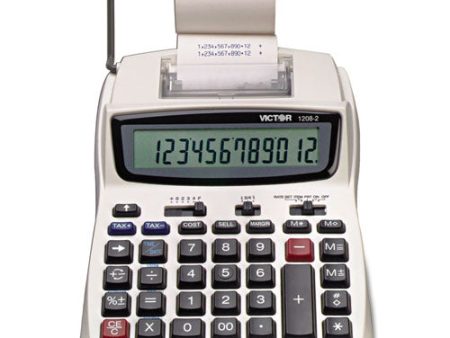 1208-2 Two-color Compact Printing Calculator, Black red Print, 2.3 Lines sec Cheap