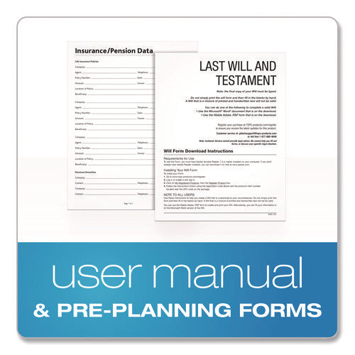 Last Will And Testament Digital Forms Kit With Manual And Estate Guide, Inkjet laser, 8.5 X 11, Unlimited Number Of Forms Online